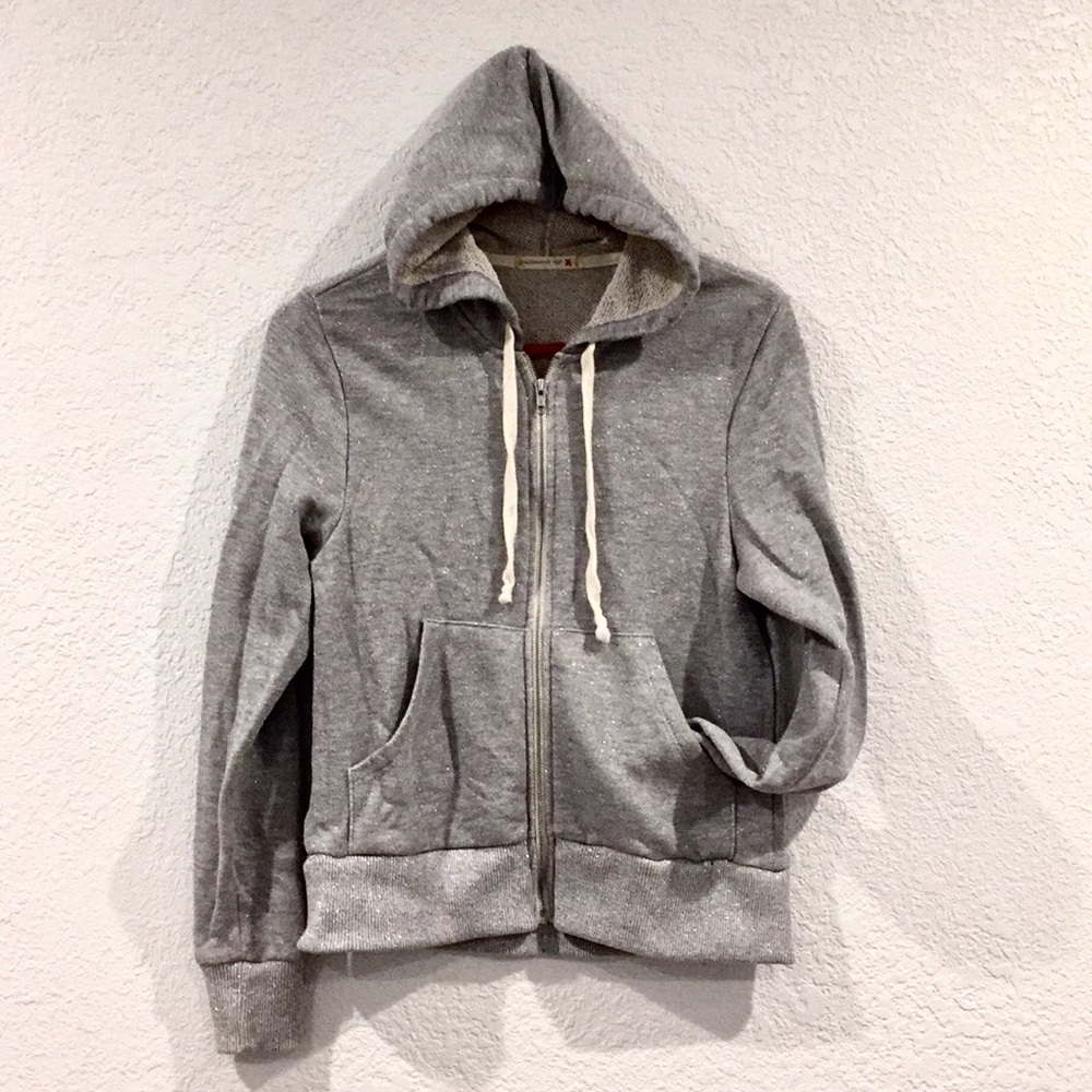 **SPARKLY** gray and silver hoodie